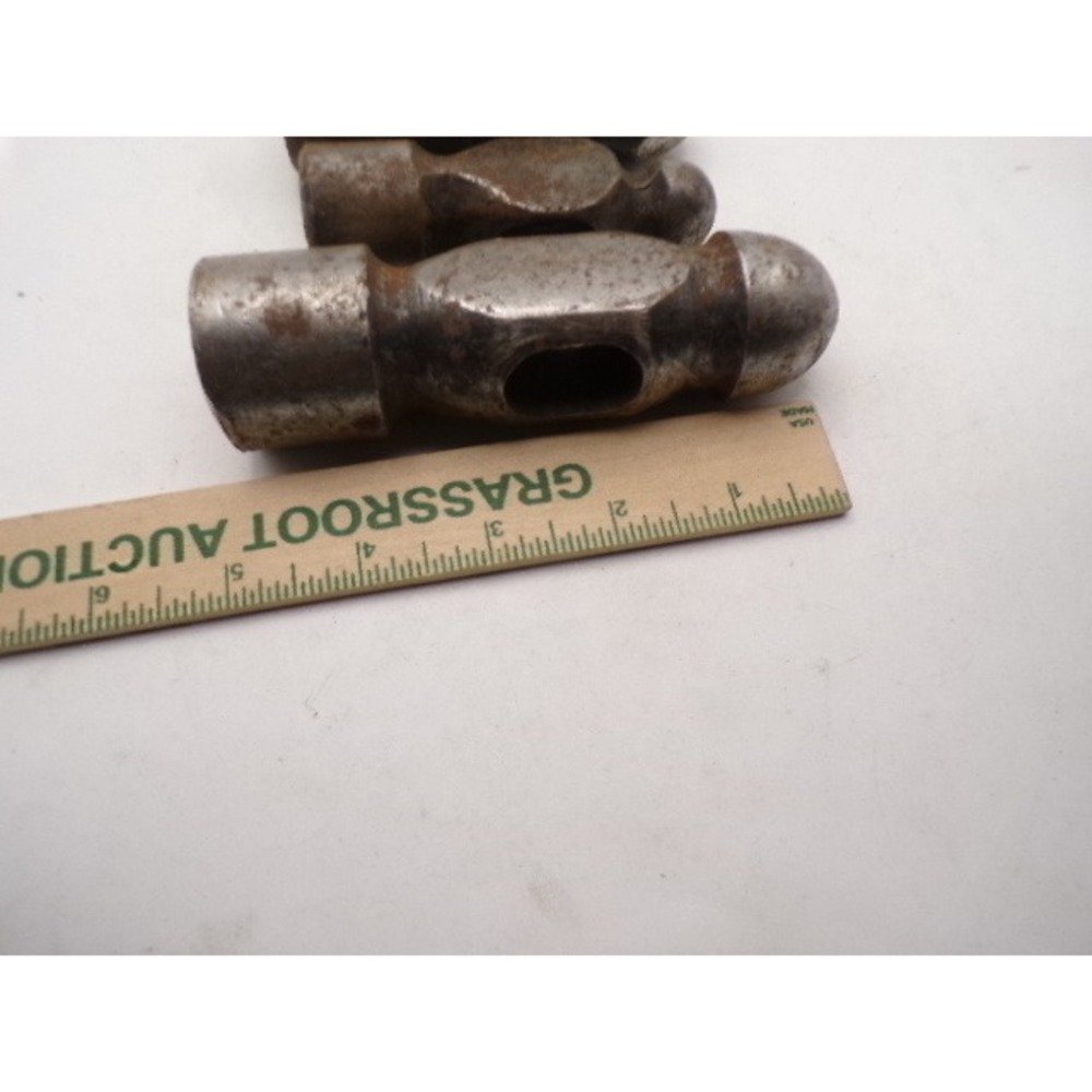 Vintage Ball Peen Hammer Heads Lot of 4 Forged Steel Antique Machinist Tools - Picture 2 of 3